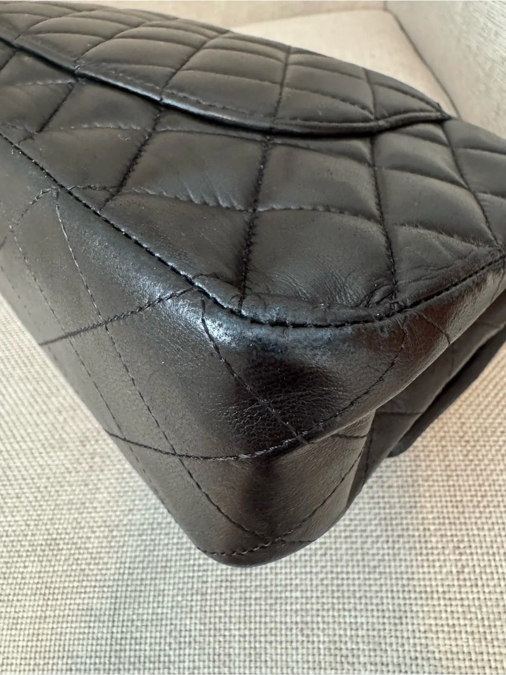 Chanel Medium Black Lambskin Classic Double Flap Bag